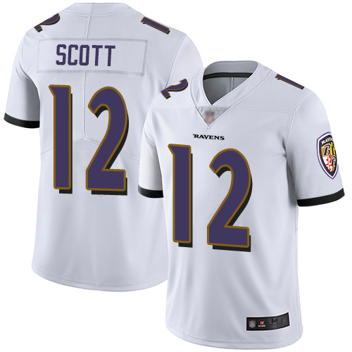 Baltimore Ravens Limited White Men Jaleel Scott Road Jersey NFL Football #12 Vapor Untouchable